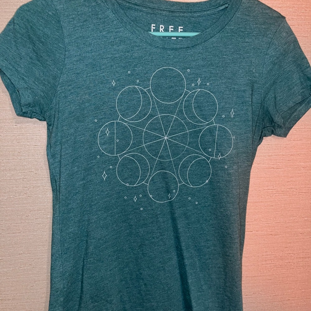 green moon phases t shirt